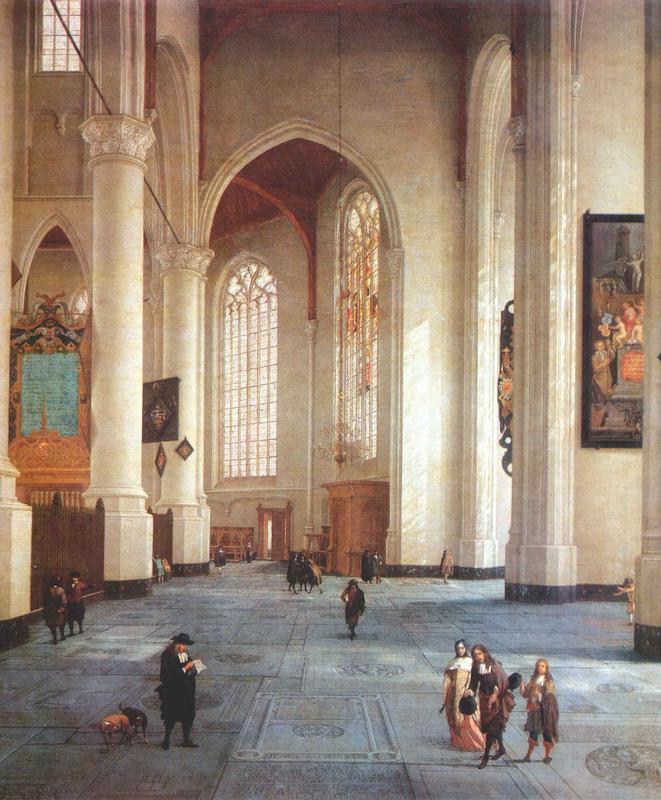 LORME, Anthonie de Interior of the St Laurenskerk in Rotterdam g oil painting picture